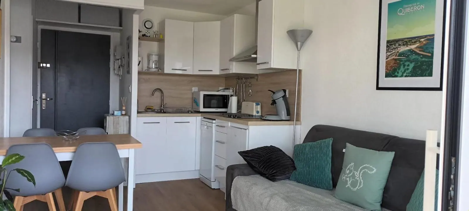 Daire Appartement Cocon A Quiberon Dans Residence Calme, Plages Et Centre Ville A Pied Ou A Velo Pour 2 A 4 Personnes